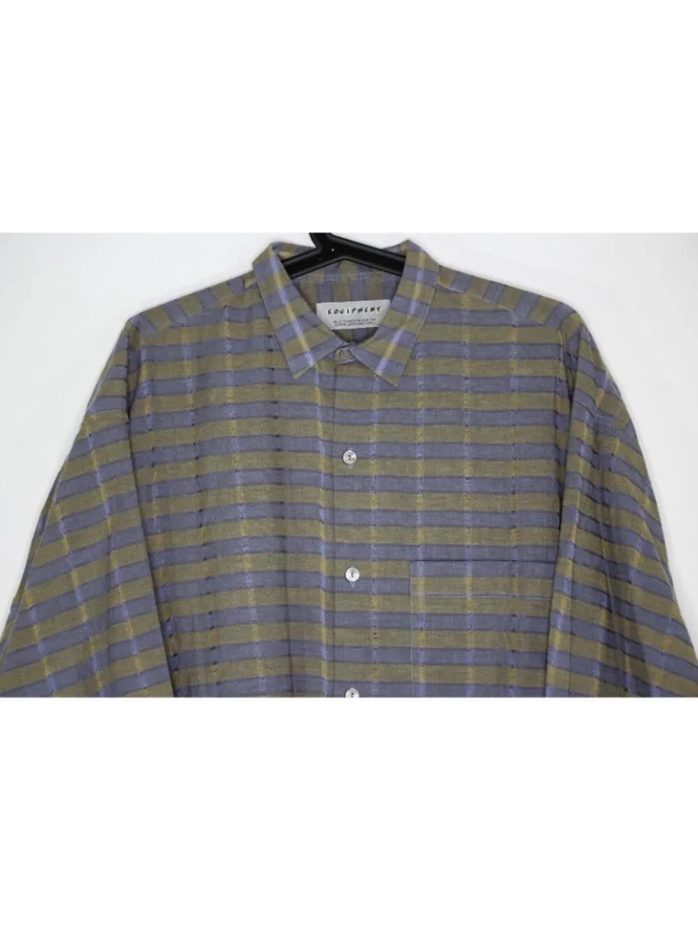 Equipment Mens Medium Striped Button Up Shirt NEW RARE N1343 - Picture 2 of 5